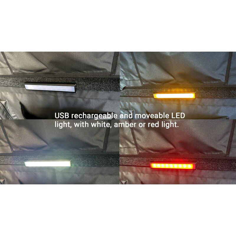 Abnehmbare, aufladbare LED-Lampe.