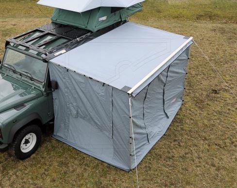 Sunnday Einziehbares Auto-Camper-Vorzelt mit schwarzem  Mesh-Seitenverlängerungs-Overlanding-Zelt für SUV-LKW